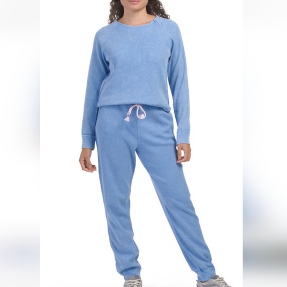 Sunnyside by Sundry Light Blue Lounge Set Size Medium